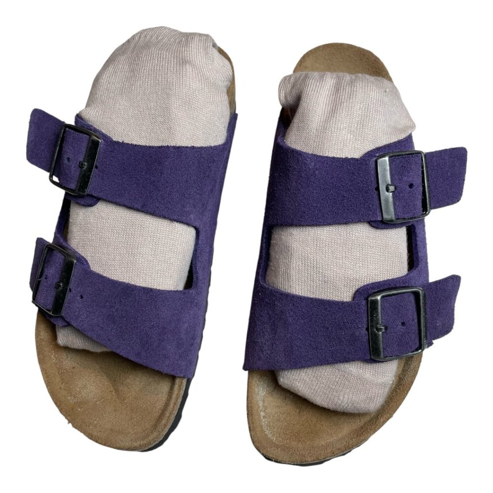 Birkenstock Arizona Purple Suede Sandals Size 40 never worn